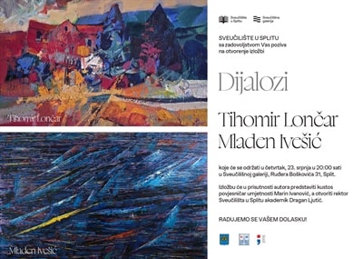 Otvorenje izložbe Dijalozi / Tihomir Lončar i Mladen Ivešić u Sveučilišnoj galeriji