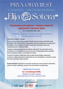Prva obavijest – 3. znanstveno-stručni simpozij primalja „Elija Sotera 2026.“