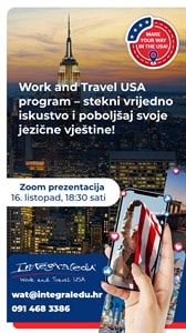 Predstavljanje međunarodnog programa Work and Travel USA – 16. listopada 2026.